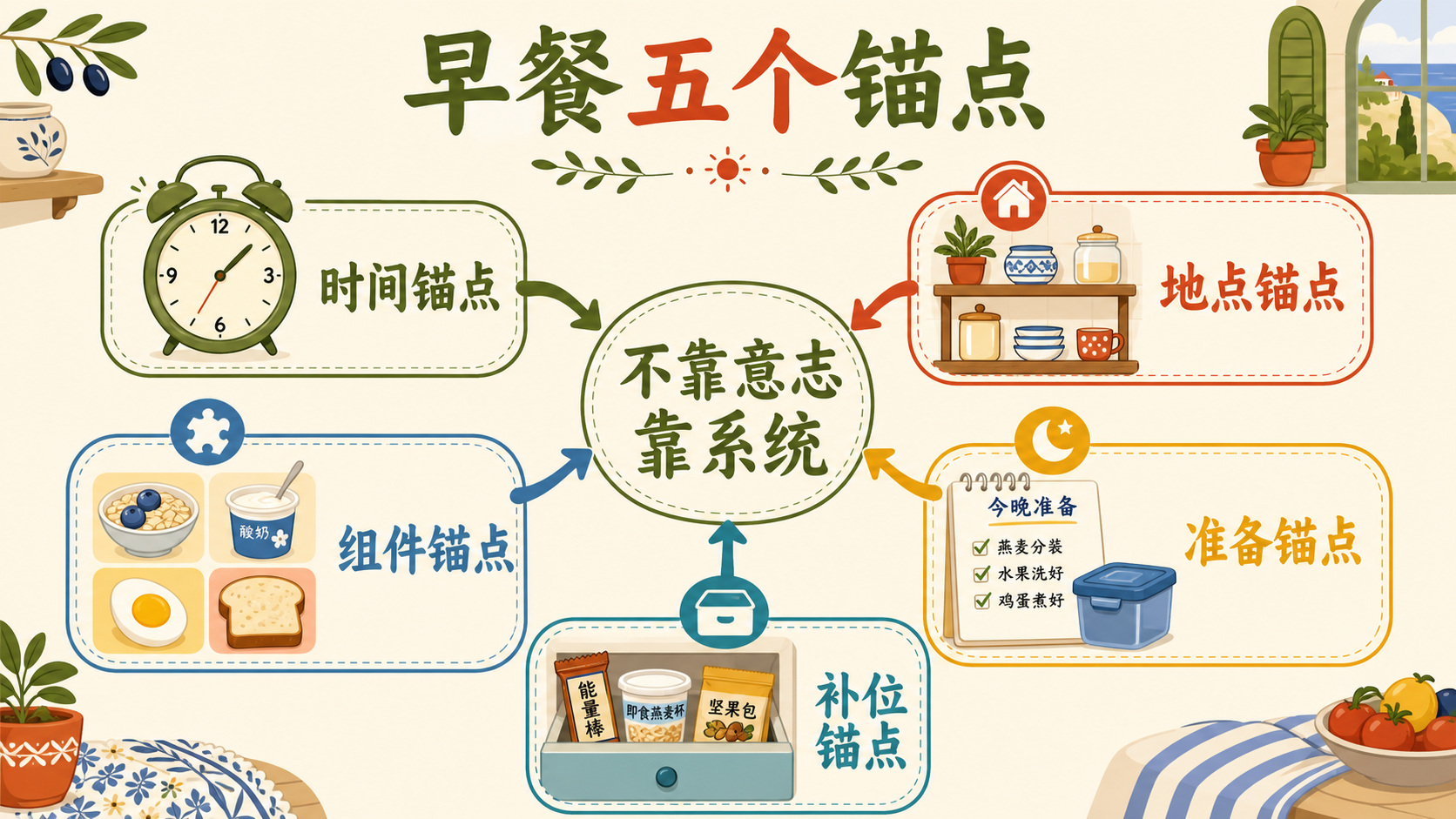 早餐五个锚点