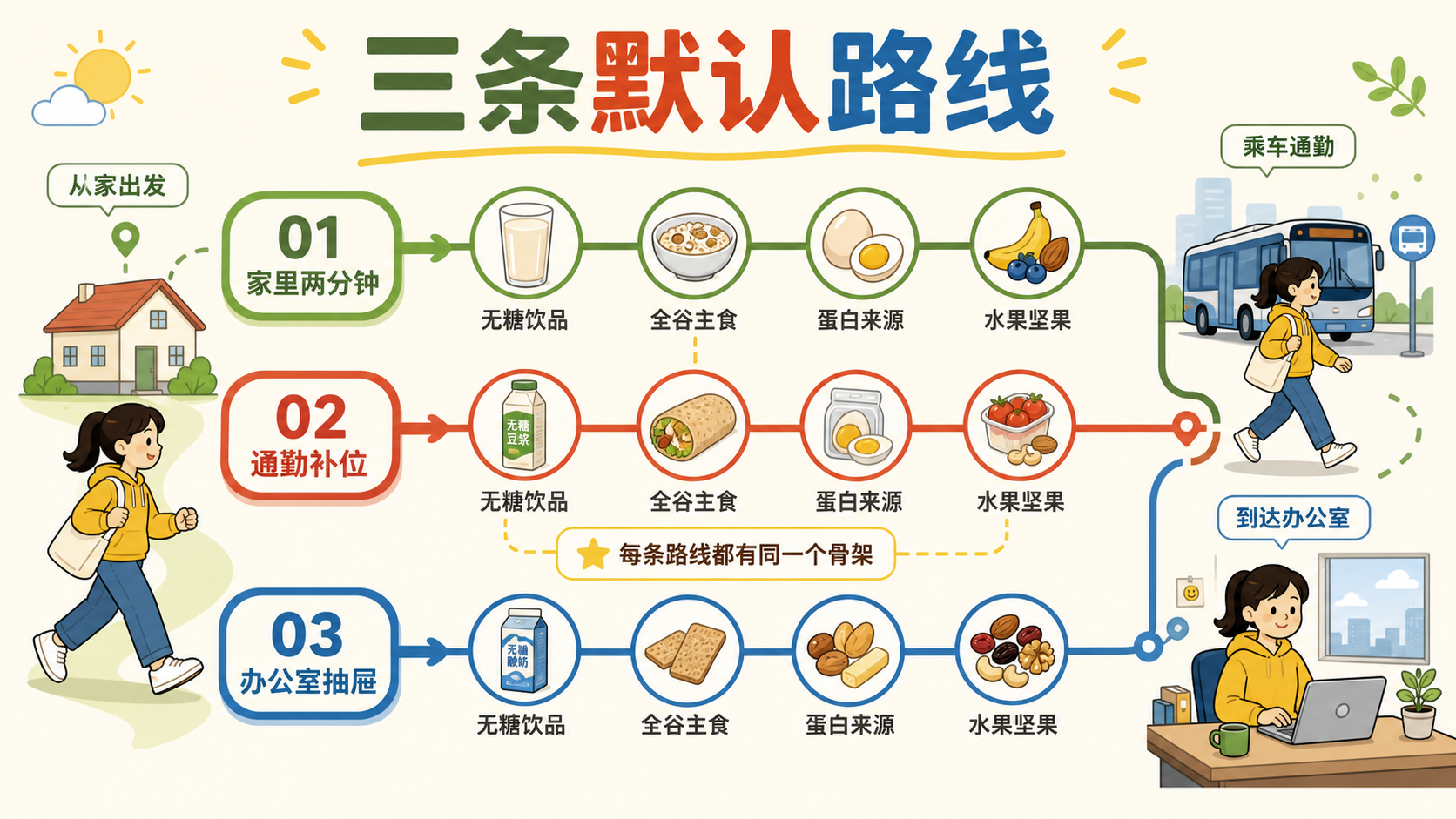 三条默认路线