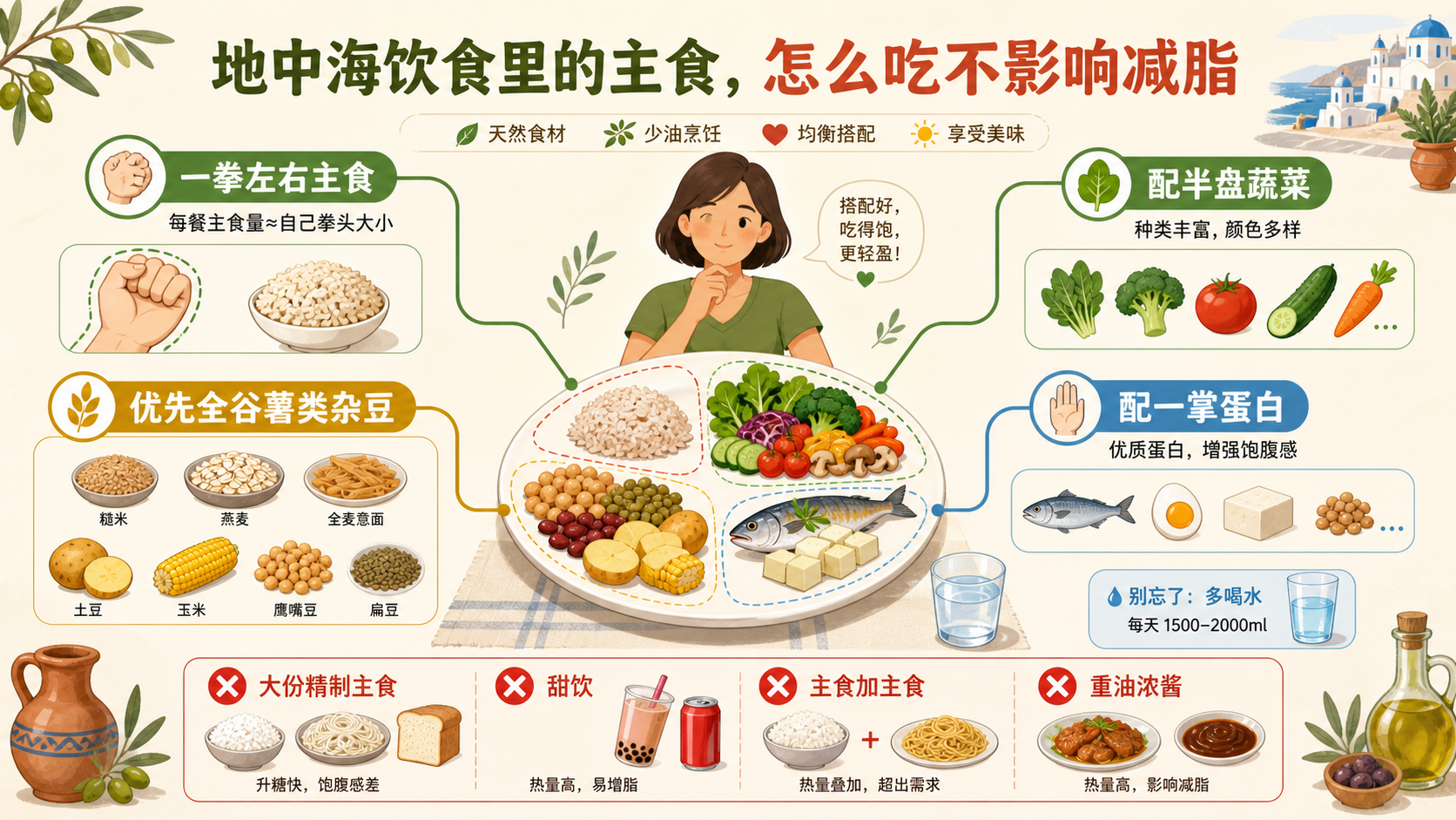 地中海减脂主食不怕总览知识图