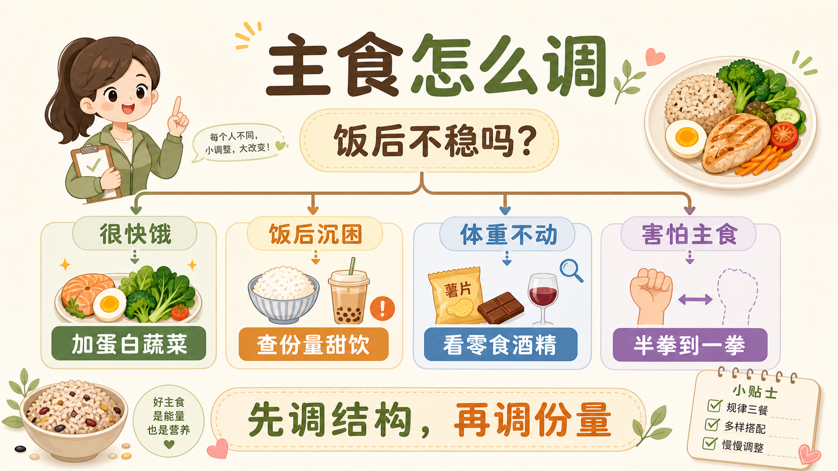 主食份量和搭配调整决策树