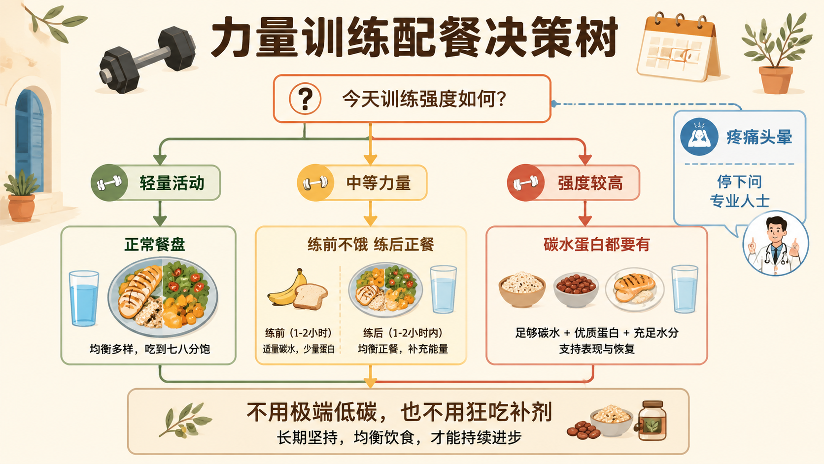 地中海力量训练配餐决策树