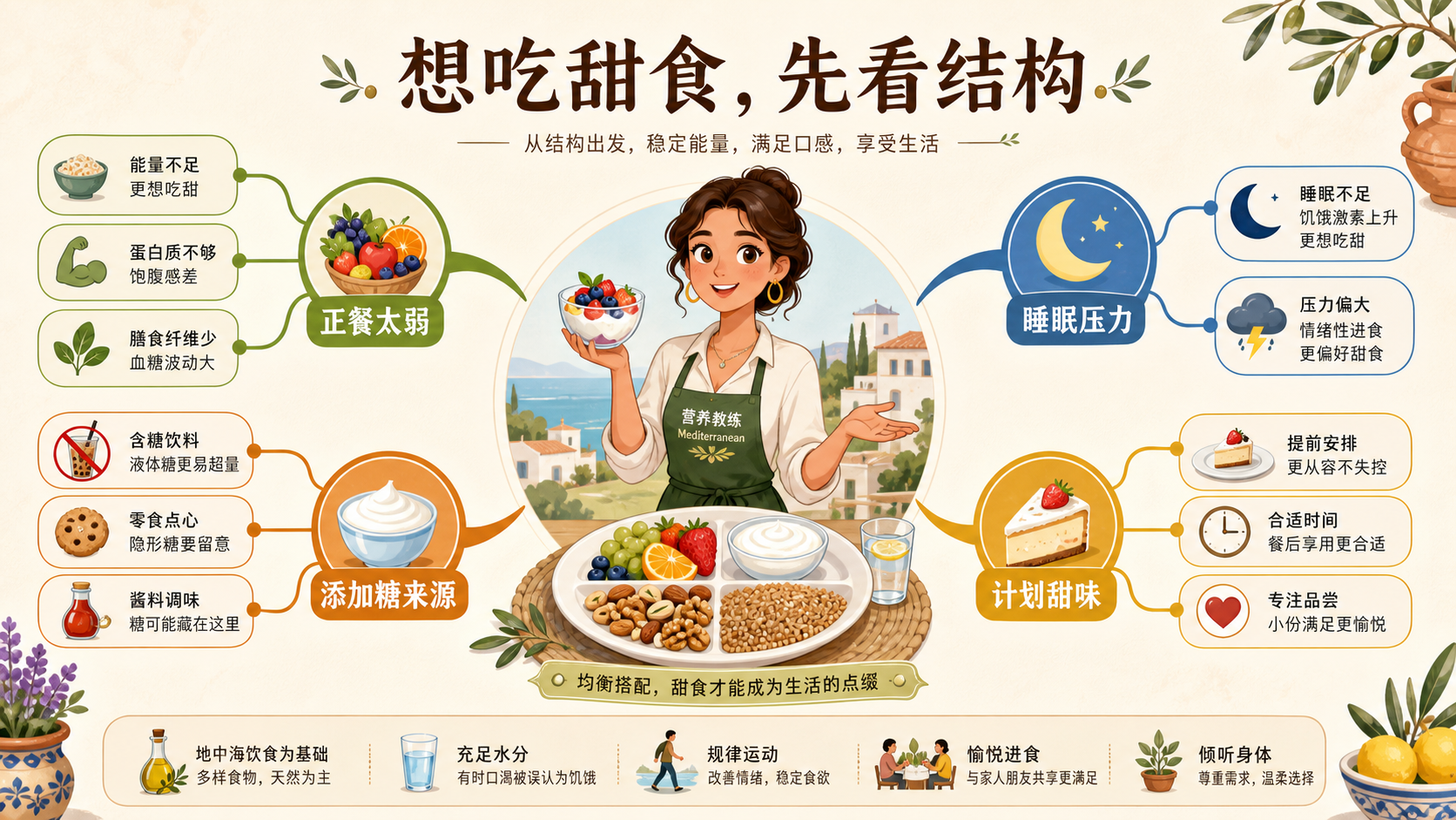 减脂期甜食冲动与地中海式饮食搭配总览知识图