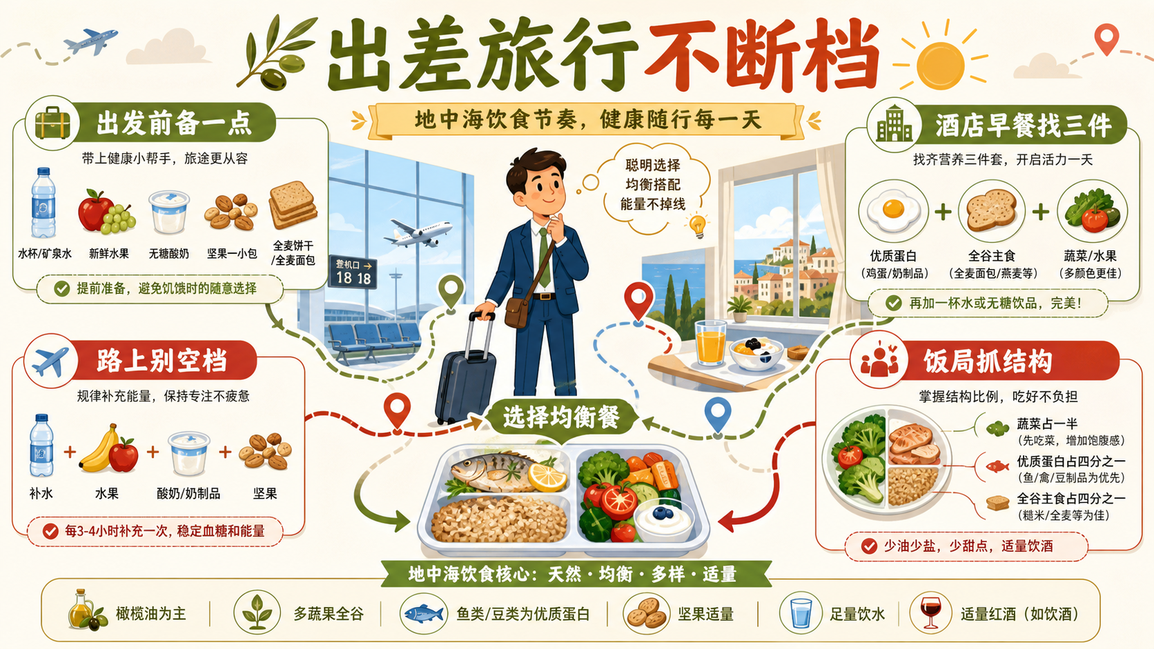 出差旅行地中海节奏总览