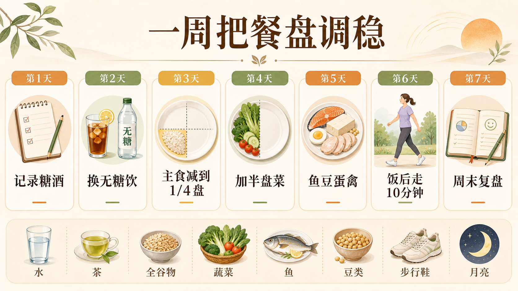 一周甘油三酯饮食搭配行动路线图