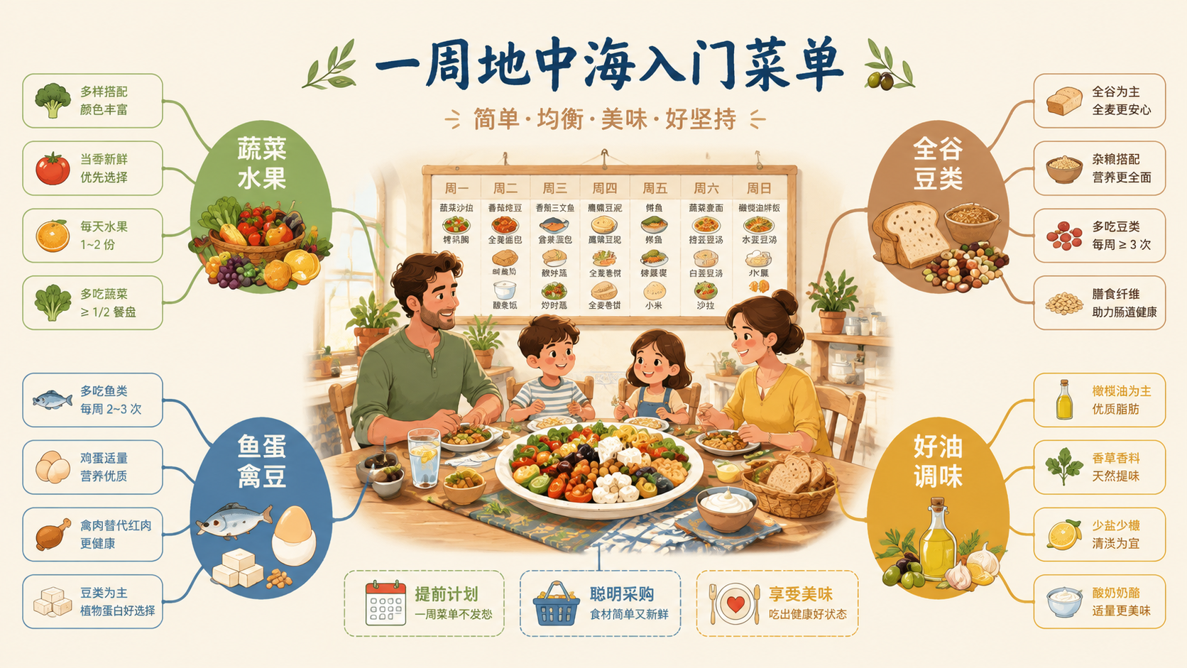 一周地中海入门菜单怎么安排