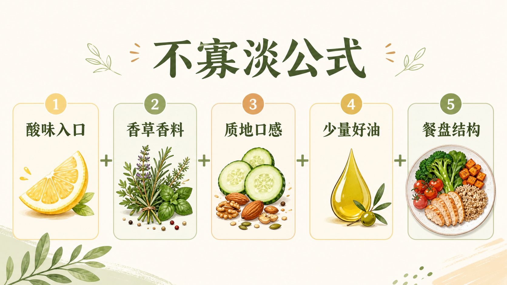 地中海减脂餐不寡淡公式图