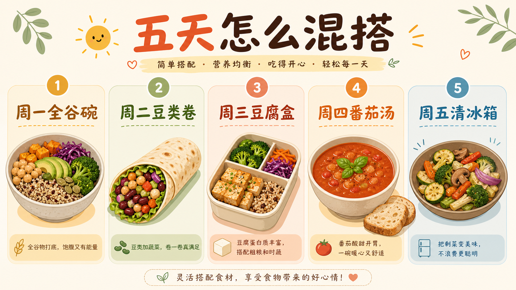 五天便当混搭板