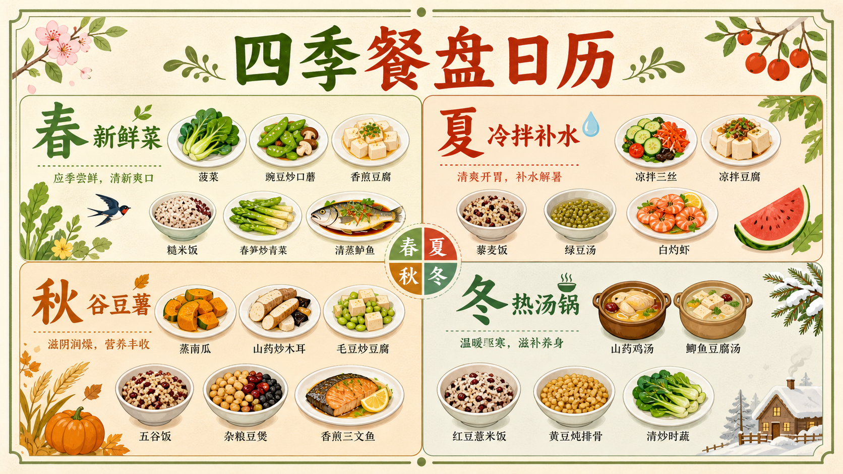 四季饮食搭配日历