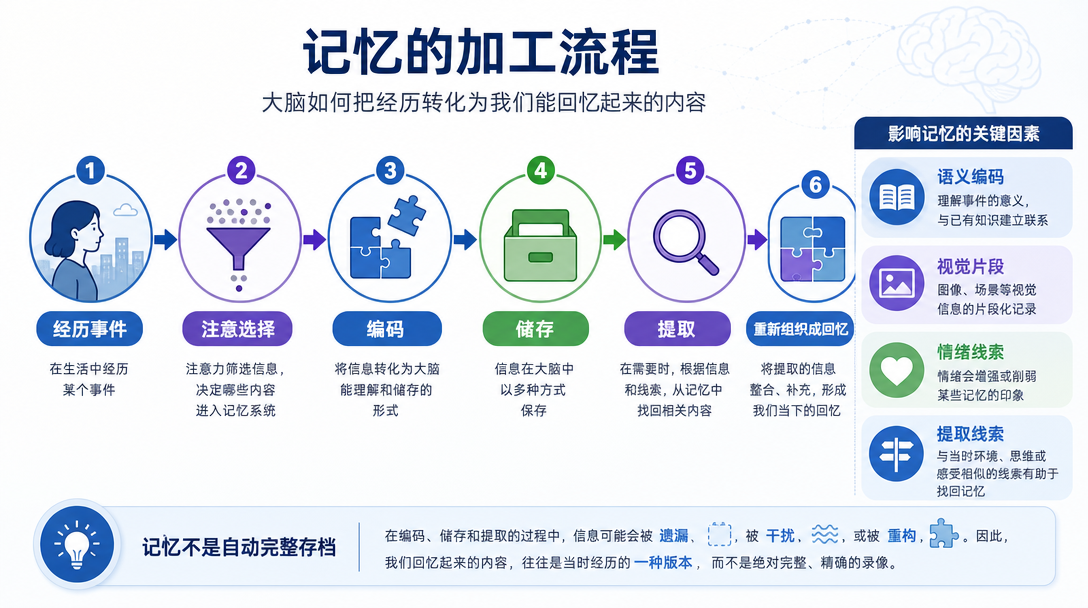 记忆编码储存提取流程图
