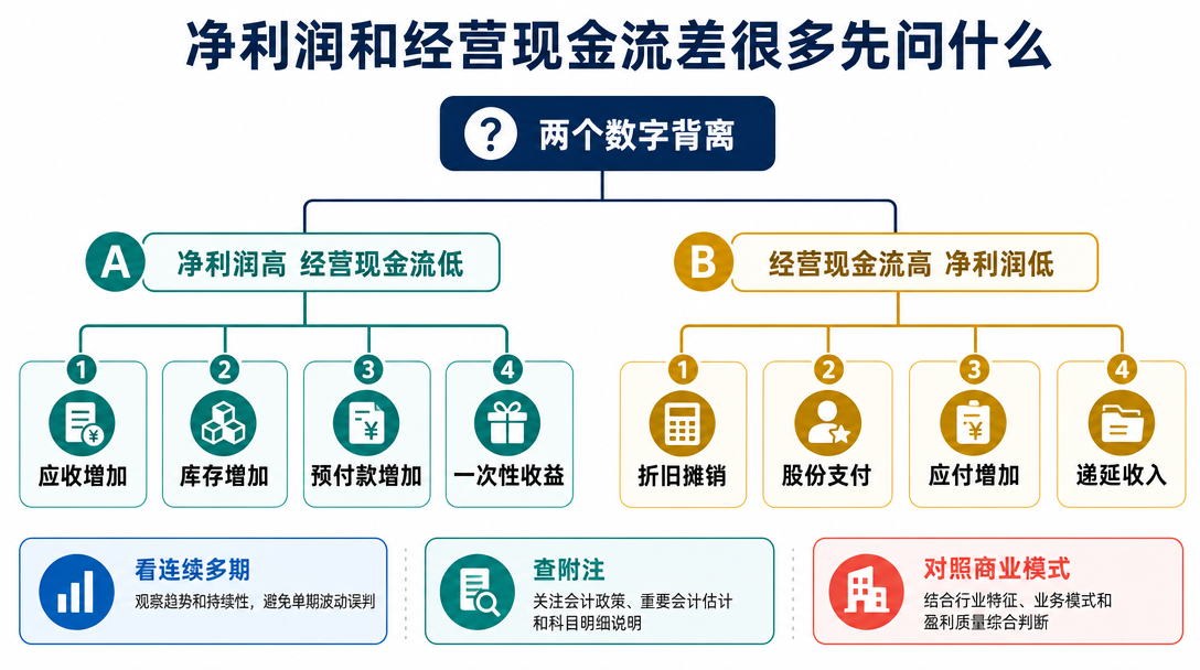 现金流差异提问树