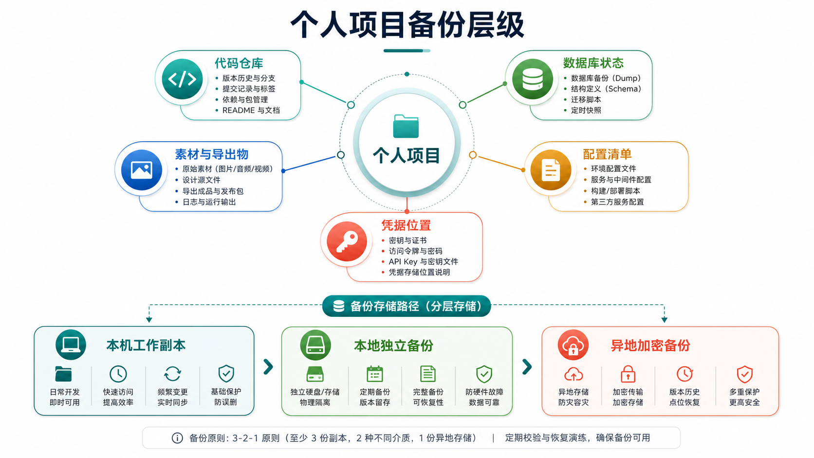 个人项目备份策略怎么设计