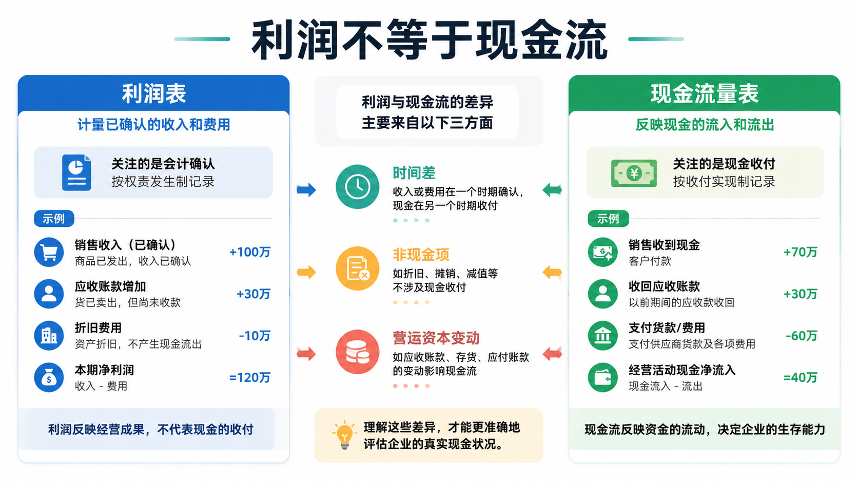 利润现金流对照图