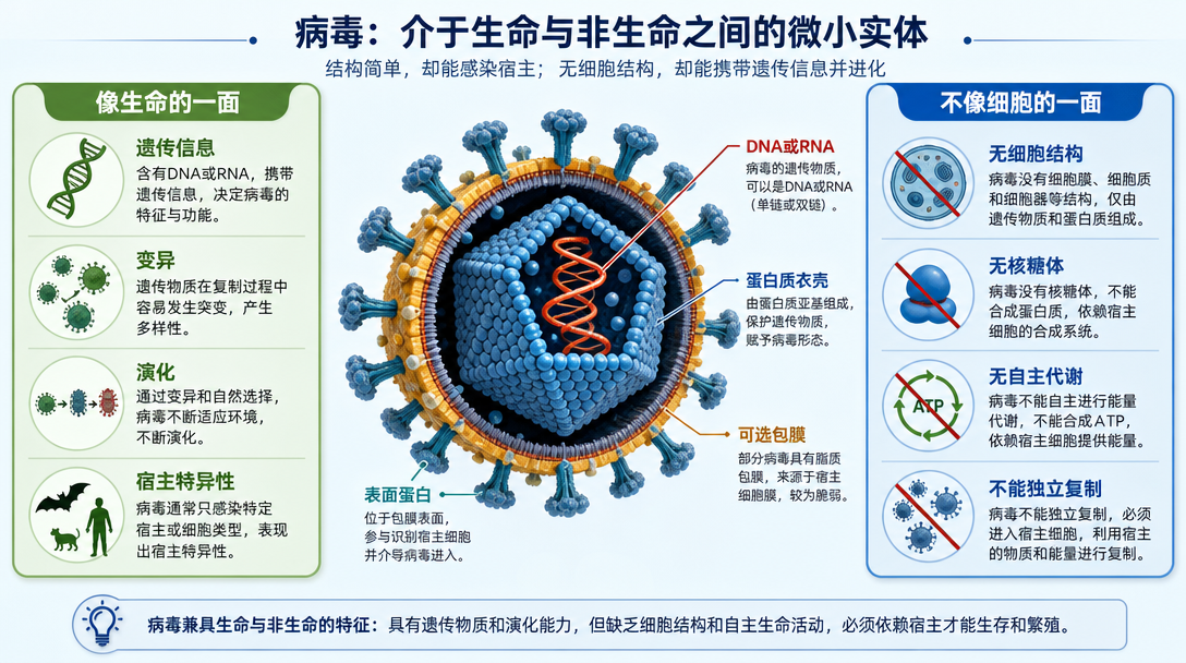 病毒结构与生命边界