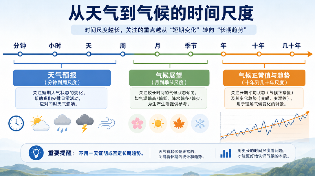 天气气候时间尺度图